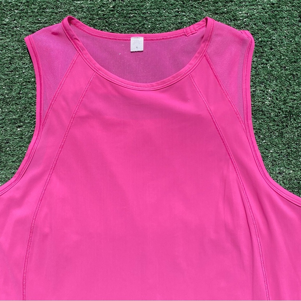 Lululemon Sculpt Sonic Pink Back Vent Tank Top Women’s Size 4 - Picture 2 of 6